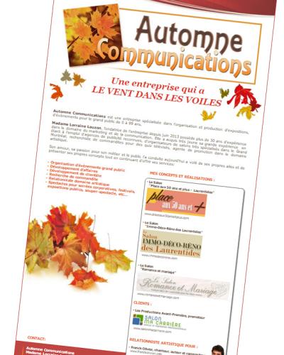 Automne Communications, Lorraine Lauzon créatrice d'événements