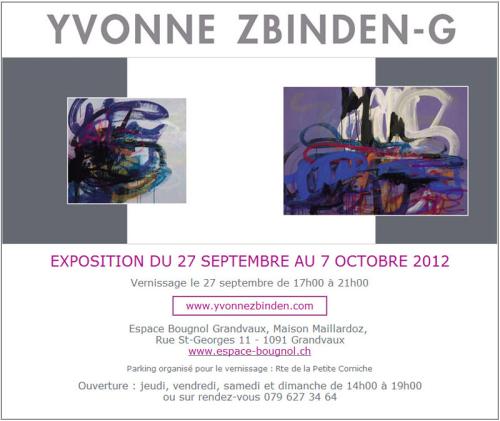 Encart publicitaire pour Yvonne Zbinden